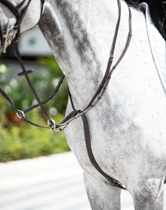 VRTACK Rubber Reins with Leather Hand Stops