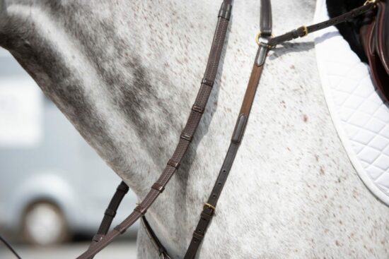 VRTACK Rubber Reins with Leather Hand Stops