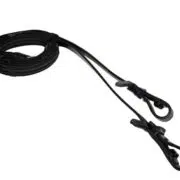 Rubberized Anti-Slip Reins - Black