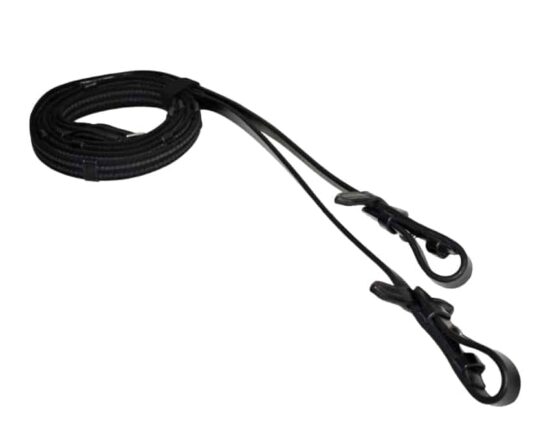 Rubberized Anti-Slip Reins - Black