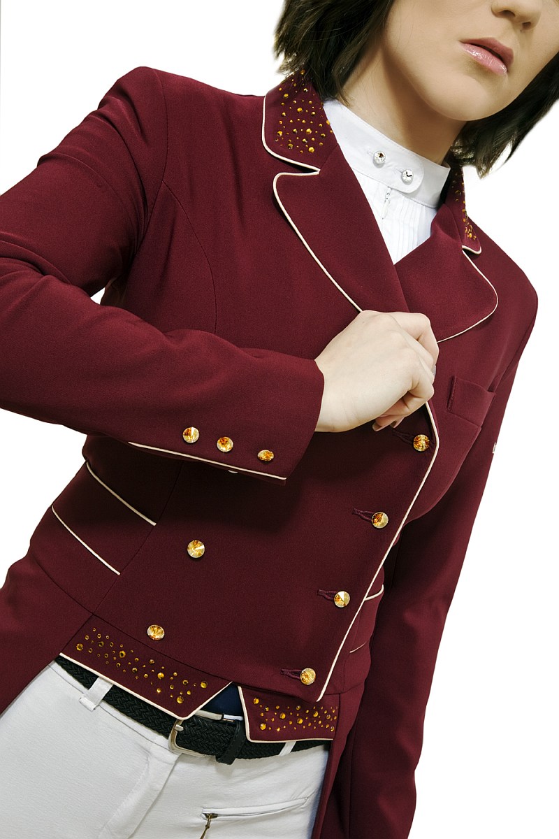 Lotus Romeo Elegant Burgundy Dressage Shadbelly - Front View