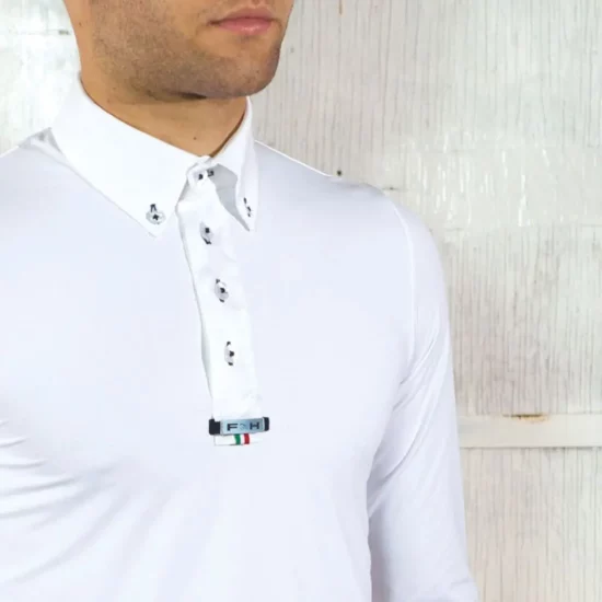 For Horses Mens Show Shirt "Giove" - White