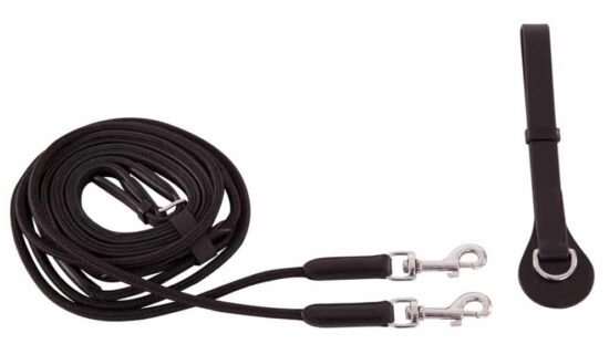 BR Draw Reins with Softy Leather "Norwich" - Black