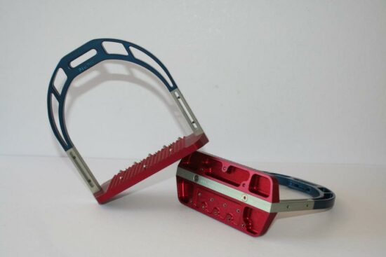 MOS Stirrups - Red Side View