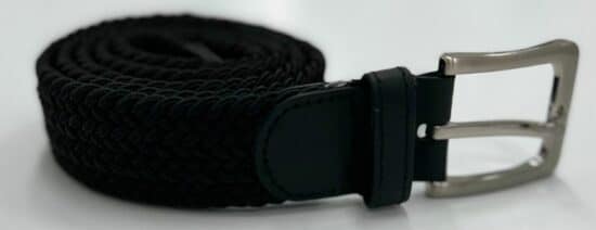 Braided Stretch Elastic Belt - Black