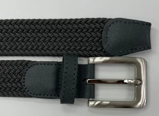 Braided Stretch Elastic Belt - Black