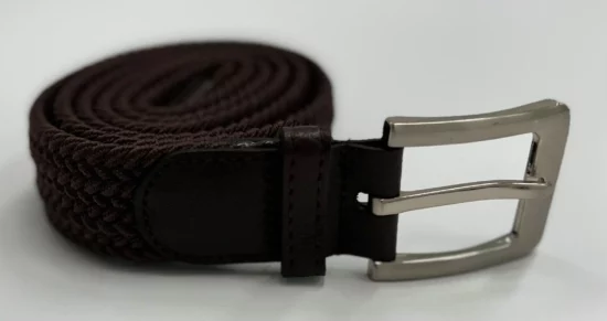 Braided Stretch Elastic Belt - Brown