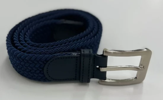 Braided Stretch Elastic Belt - Navy