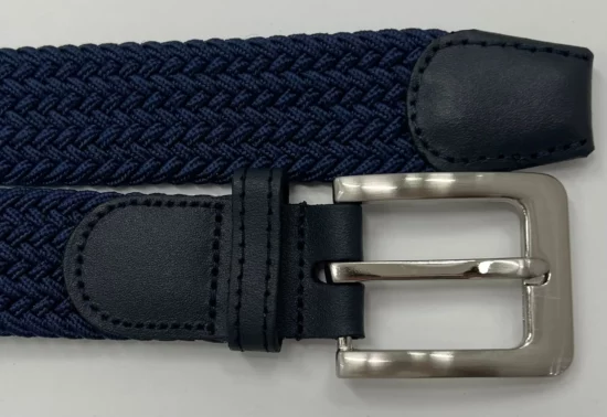 Braided Stretch Elastic Belt - Navy