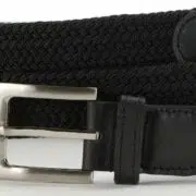 Premium Braided Stretch Elastic Belt - Black