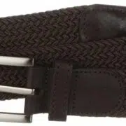 Premium Braided Stretch Elastic Belt - Brown