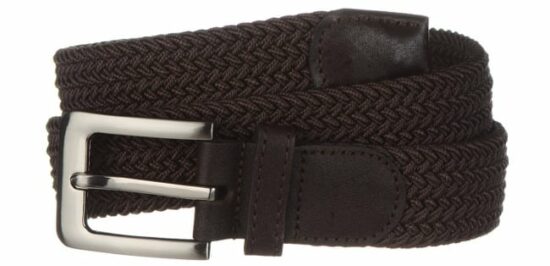 Premium Braided Stretch Elastic Belt - Brown