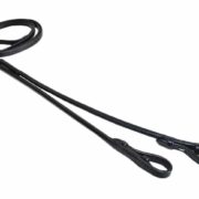 Leather Curb Reins for Double Bridle - Rolled Leather