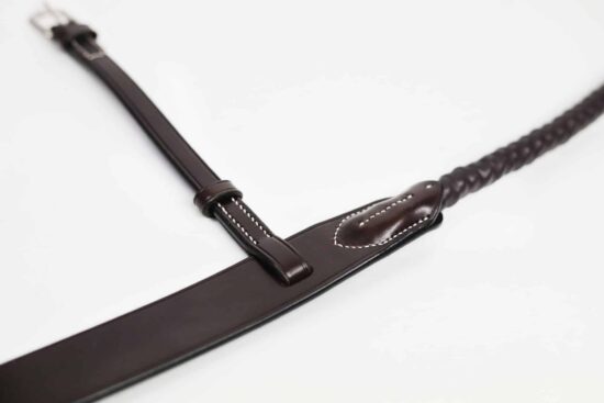 VRTACK Soft Cord Rope Noseband Leather Covered