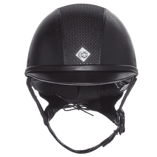 Charles Owen AYR8 Plus Leather Look Helmet with Front and Rear Ventilation