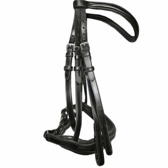 Anatomic Padded Dressage Snaffle Bridle with Flat Leather "Madras"