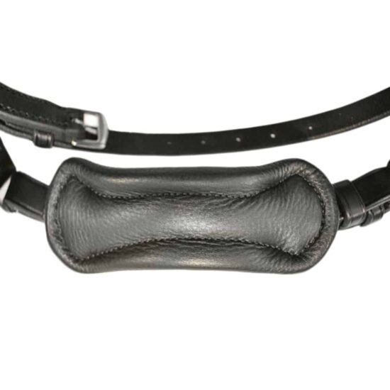 Anatomic Padded Dressage Double Bridle with Bling Browband and Rolled Cheekpieces and Throatlash "Cawnpore"