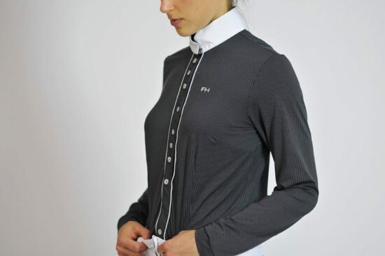 For Horses Ladies Long Sleeve Full length Buttons Technical Show Shirt "Alzira LS"