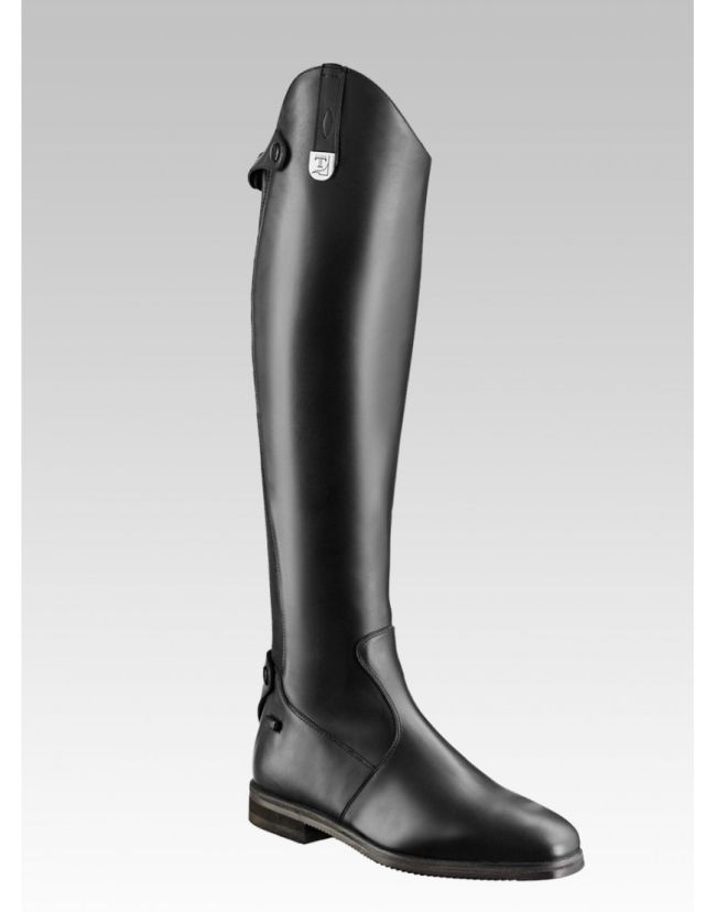 Womens tall black sales leather dress boots