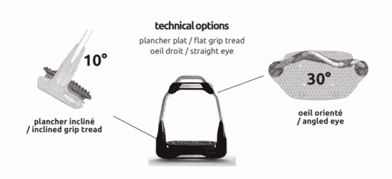 Freejump Air'S Shock Absorbing Stirrups with Angled Eyelet