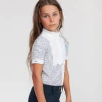 For Horses "Arietta" Girls Show Shirt - Navy Horses