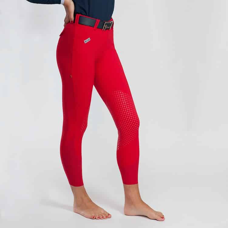 For Horses Ladies Lightweight Technical Show Jumping Breeches with Flap Back Pockets and Seamless Silicone Knee Grip "Ennie"