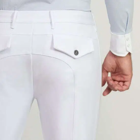 For Horses Men's Lightweight Technical Show Jumping Breeches with seamless silicone knee patch grip "Achille"