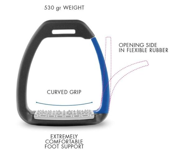 Royal Rider Safety Stirrups with Flexible Outer Branch "RR CONCEPT"