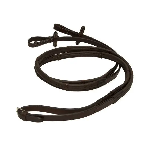 Thin Line Reins Ultra Soft Leather No Slip with Stops • TackNRider