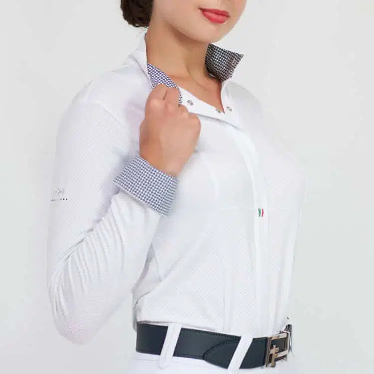 For Horses Ladies Long Sleeve Technical Show Competition Shirt with Honeycomb Ventilation "Elisabetta"