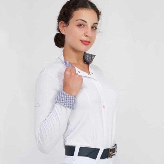 For Horses Ladies Long Sleeve Technical Show Competition Shirt with Honeycomb Ventilation "Elisabetta"