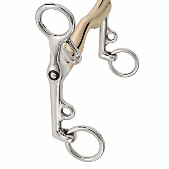 Herm Sprenger Weymouth Bit with slight port 16 mm with fixed curb chain hooks - Sensogan, size 135 mm