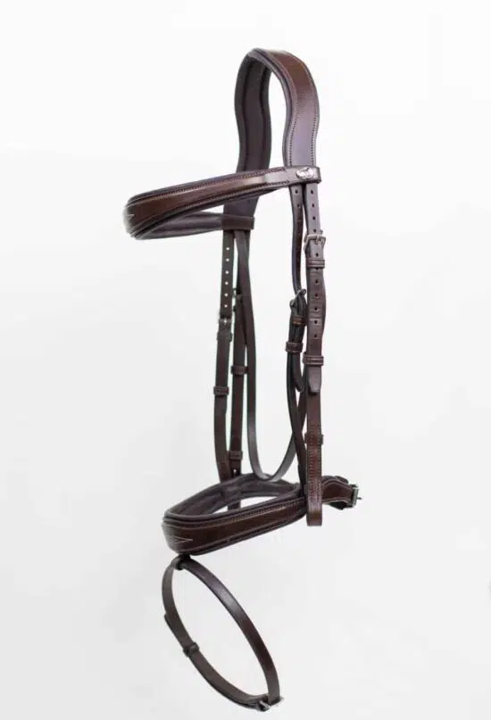 VRTACK Anatomic Fancy Stitched Padded Show Jumping Bridle with Detachable Flash "Patna"