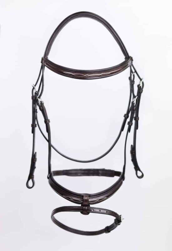 VRTACK Fancy Stitched Show Jumping Bridle with Flash "Kota"