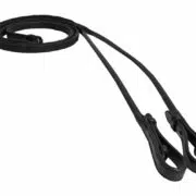 VRTACK Rolled Round Leather Rubberized Reins with Integrated Stoppers