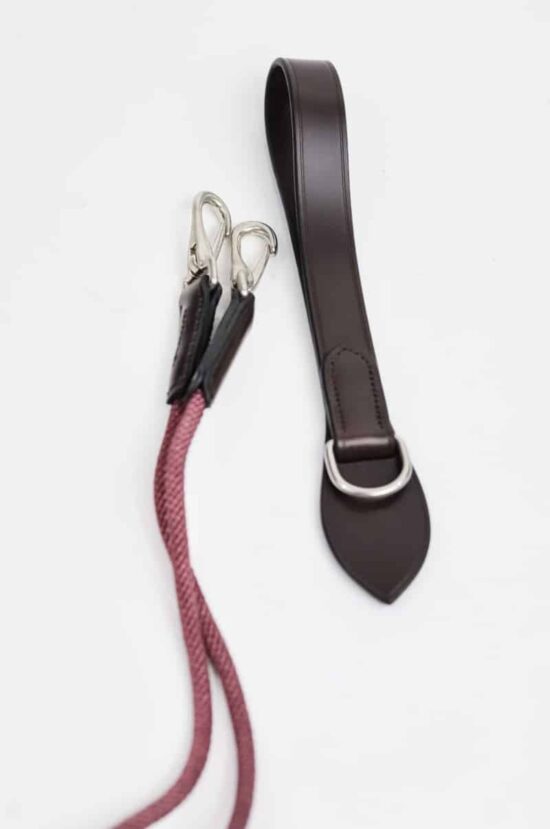 VRTACK Leather Draw Reins with Nylon Cord