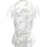High Performance Ladies Ultra Light Short Sleeve Competition Show Shirt with Flower Details "Lisa" by Laguso Equestrian
