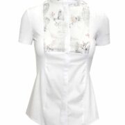 High Performance Ladies Ultra Light Short Sleeve Competition Show Shirt with Flower Details "Lisa" by Laguso Equestrian