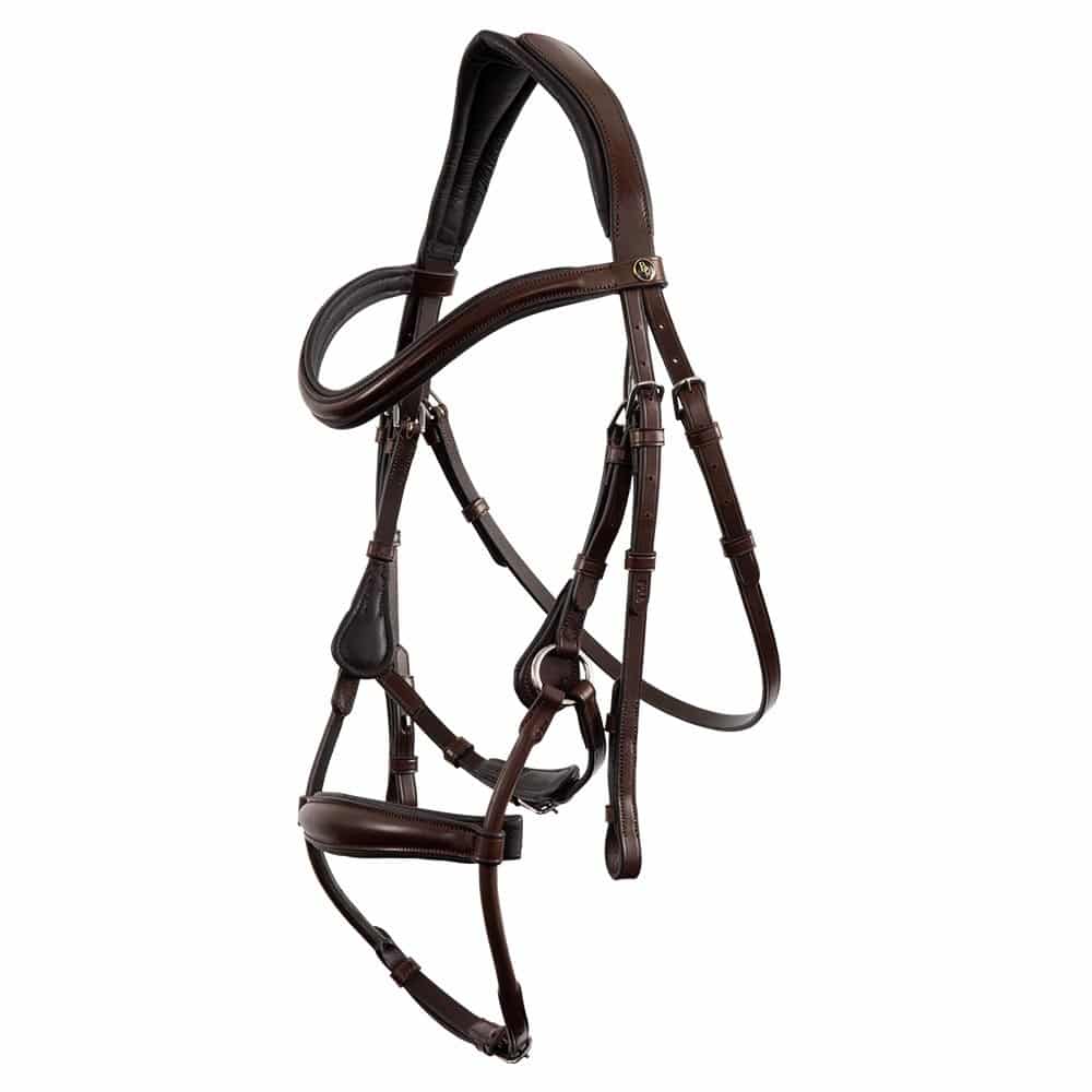 BR Anatomic Soft Padded Headpiece Bridle with Adjustable Noseband Howden  • TackNRider