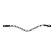 Bling Browband with Black and Clear Crystals Wave Design Snap-On Easy On/Off by VRTACK