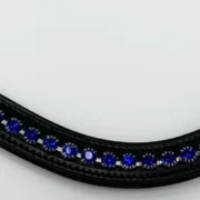 VRTACK Bling Browband with Easy-On/Off Snap Design - Sapphire