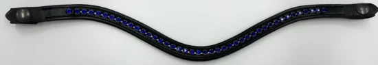 VRTACK Bling Browband with Easy-On/Off Snap Design - Sapphire