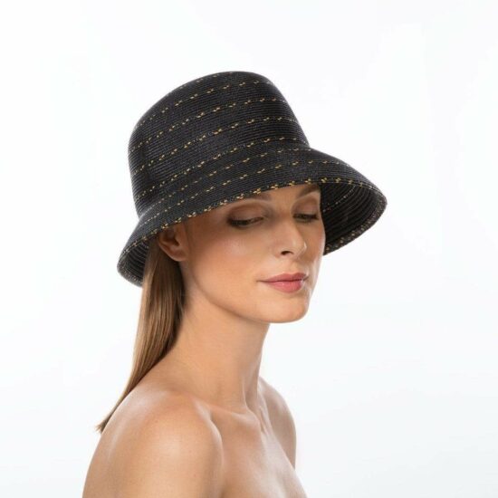 Eric Javits Bucket Hat UV Protection Narrow Weave Elasticized Inner Band "Kimi"