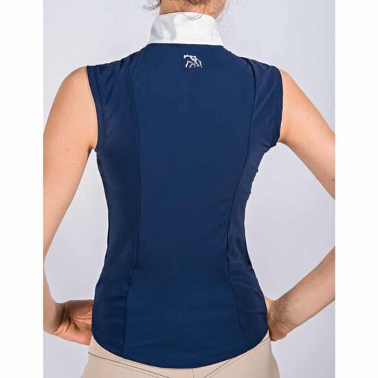 For Horses Ladies Technical Sleeveless Shirt with Frills Pattern UV Protection "Gemma"