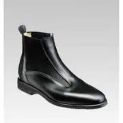 Tucci Leather Short Paddock Boots with Side Elastic Panels and Back Pull Flap "Leo"