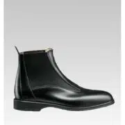 Tucci Leather Short Paddock Boots with Side Elastic Panels and Back Pull Flap "Leo"