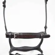 Double Waxed Leather Cord Rope Adjustable Noseband with Stainless Steel Hardware