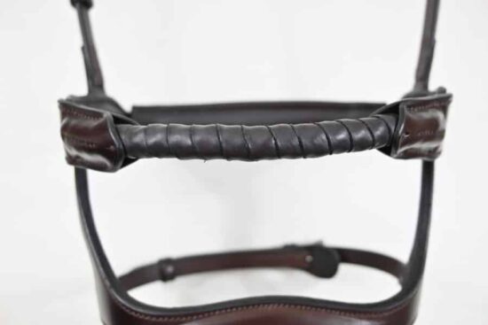 Double Waxed Leather Cord Rope Adjustable Noseband with Stainless Steel Hardware