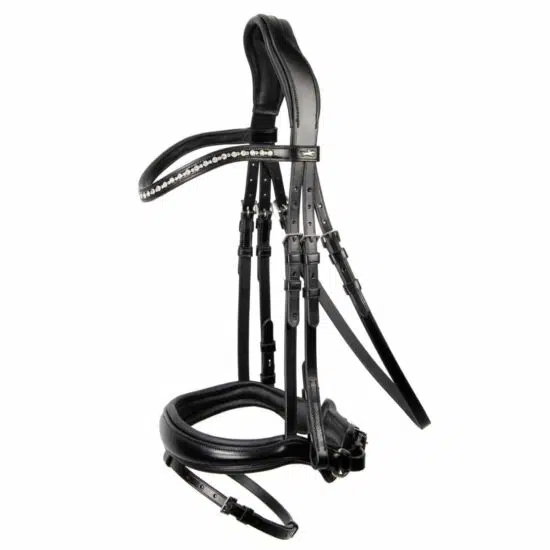 Schockemoehle Sports Dressage Snaffle Bridle with Anatomic Shaped Headpiece and Crank Design "Brantford"