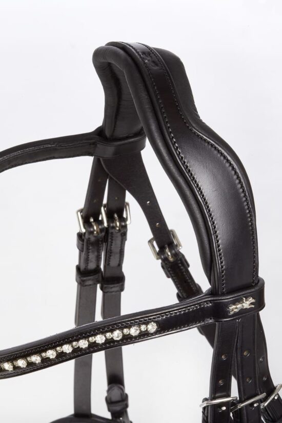 Schockemoehle Sports Dressage Snaffle Bridle with Anatomic Shaped Headpiece and Crank Design "Brantford"